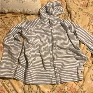 Black dog striped sweatshirt